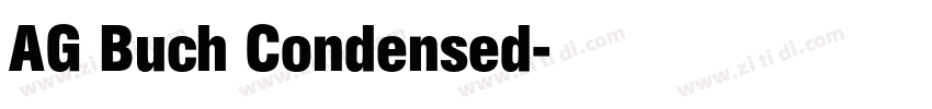 AG Buch Condensed字体转换
